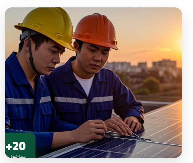 فريق عمل CAGLAYAN SOLAR ENERJİ — عاملون رومانيون على تركيب ألواح شمسية